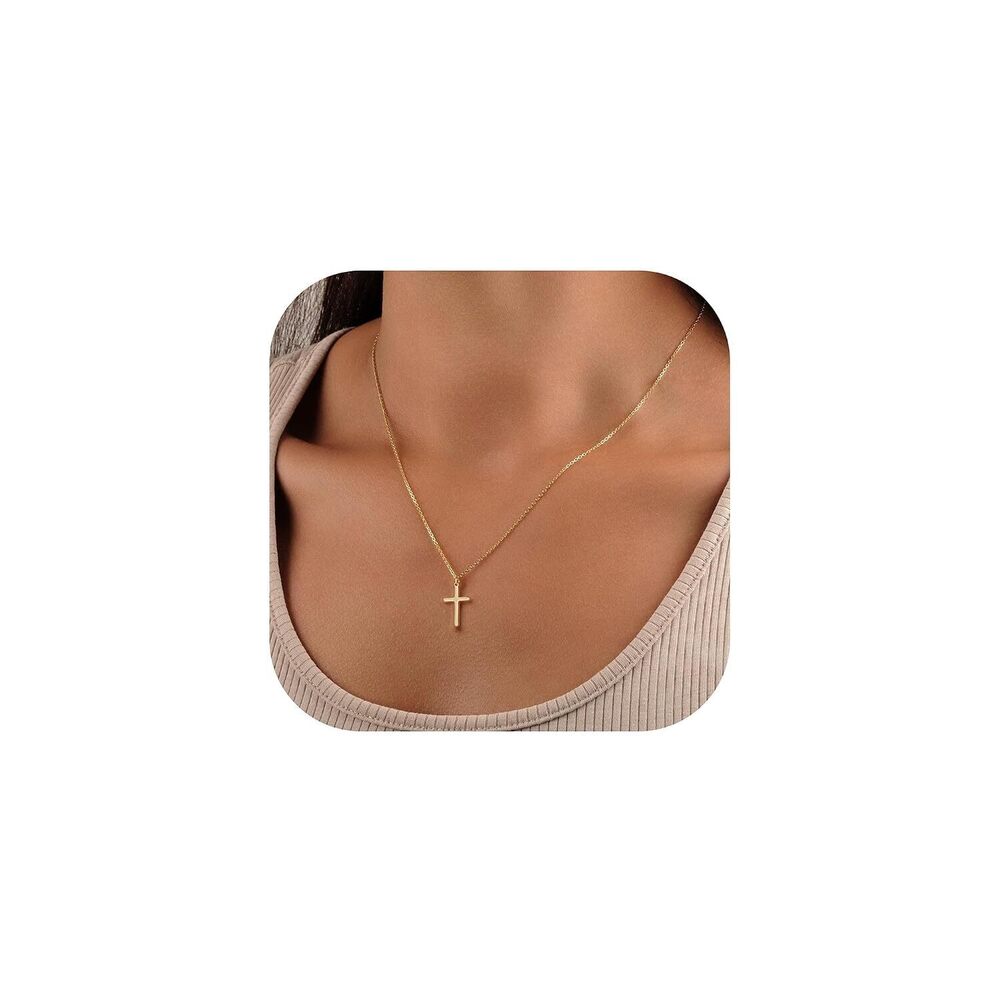 14K Gold Plated Cross Necklaces for Women Jewelry Gifts Trendy